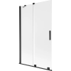 Mexen Velar 2-szárnyú toló zuhanyfal 110 x 150 cm, homályos, fekete - 896-110-000-31-70