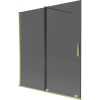 Mexen Velar 2-szárnyú toló zuhanyfal 150 x 150 cm, grafit, arany - 896-150-000-41-50