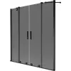 Mexen Velar Duo 2-szárnyú zuhanyfüggöny, 140 x 150 cm, grafit, fekete - 896-140-000-42-70