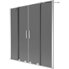 Mexen Velar Duo kádparaván 2-szárnyú tolóajtós 160 x 150 cm, grafit, króm - 896-160-000-42-01