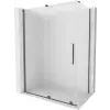 Mexen Velar eltolható zuhanykabin 140 x 80 cm, jégvirág, gun gray csiszolt - 871-140-080-31-66