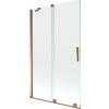 Mexen Velar Kádparaván 2 részes  csúszó 110 x 150 cm,  átlátszó nano, rózsa arany - 896-110-000-01-60 Kádparaván