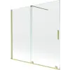 Mexen Velar Kádparaván 2 részes  csúszó 170 x 150 cm,  átlátszó nano, arany s csiszolt- 896-170-000-01-55 Kádparaván