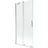 Mexen Velar Kádparaván 2 részes  csúszó 95 x 150 cm,  átlátszó nano, króm - 896-095-000-01-01 Kádparaván