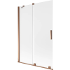 Mexen Velar kádparaván 2-szárnyú toló 120 x 150 cm, opál, rózsaarany - 896-120-000-31-60