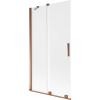 Mexen Velar kétszárnyú, 100 x 150 cm-es zuhanyparaván - zuhanyzó, rózsaarany árnyalat - 896-100-000-31-60