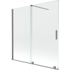 Mexen Velar kétszárnyú toló zuhanykabin, 160 x 150 cm, átlátszó, gun metal - 896-160-000-01-95
