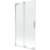 Mexen Velar L 2-szárnyú tolóajtós fürdőkád paraván 100 x 150 cm, átlátszó, króm - 896-100-003-01-01