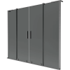 Mexen Velar L Duo 2 szárnyas toló fürdőkád paraván 200 x 150 cm, grafit, gun gray polírozott - 896-200-003-42-66
