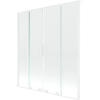 Mexen Velar L Duo 2-szárnyú eltolható kádparaván 160 x 150 cm, átlátszó, fehér - 896-160-003-02-20