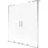 Mexen Velar L Duo fürdőkád paraván 2-szárnyú tolóajtóval 140 x 150 cm, zúzott üveg, króm - 896-140-003-32-01