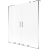 Mexen Velar L Duo kétpaneles kádparaván tolóajtóval 150 x 150 cm, matt, króm - 896-150-003-32-01