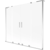 Mexen Velar L Duo kétszárnyú tolóajtós fürdőszobai paraván 170 x 150 cm, zúzmarás, króm - 896-170-003-32-01