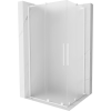 Mexen Velar L Duo toló zuhanykabin 90 x 80 cm, zúzott, fehér - 871-090-080-02-33-20