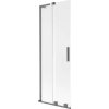 Mexen Velar L fürdőkád paraván 2 szárnyú tolóajtós 70 x 150 cm, fagyos, fegyverszürke - 896-070-003-31-95