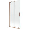 Mexen Velar L fürdőkádparaván 2-részes tolóajtós 90 x 150 cm, átlátszó, kefélt réz - 896-090-003-01-65