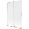 Mexen Velar L kádparaván 2 szárnyas tolóajtóval 120 x 150 cm, zúzmarás, arany szálcsiszolt - 896-120-003-31-55