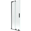 Mexen Velar L kádparaván, 2-szárnyú toló, 75 x 150 cm, átlátszó, fekete - 896-075-003-01-70