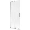 Mexen Velar L kétszárnyú beépíthető kádparaván 85 x 150 cm, tejüveg, króm - 896-085-003-31-01