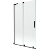 Mexen Velar L kétszárnyú toló zuhanyfal 110 x 150 cm, átlátszó, fekete - 896-110-003-01-70