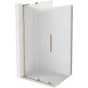 Mexen Velar L toló zuhanyfal Walk-in 100 x 200 cm, fagyott 8 mm, csiszolt réz - 871-100-003-33-65