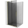 Mexen Velar L toló zuhanyfal Walk-in 120 x 200 cm, grafit 8 mm, arany - 871-120-003-43-50