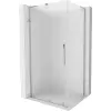 Mexen Velar L tolóajtós zuhanykabin 100 x 90 cm, homályos, króm - 871-100-090-33-01
