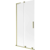 Mexen Velar L zuhanyfal 2 szárnyú tolóajtó 95 x 150 cm, opál, arany kefefényű - 896-095-003-31-55