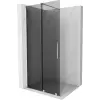 Mexen Velar tolóajtós walk-in zuhanyfal 100 x 200 cm, grafit 8 mm, króm - 871-100-000-43-01