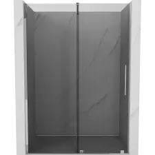 Mexen Velar tolóajtós zuhanyajtó 130 cm, grafit, króm - 871-130-000-41-01 fürdőkellék