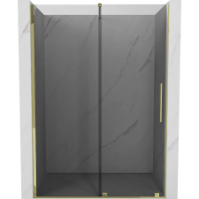 Mexen Velar tolóajtós zuhanyajtó 140 cm, grafit, arany - 871-140-000-41-50 kád, zuhanykabin