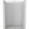 Mexen Velar tolóajtós zuhanyajtó 140 cm, homokfúvott, kefélt nikkel - 871-140-000-31-97