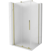 Mexen Velar tolóajtós zuhanykabin 140 x 90 cm, fagyott üveg, arany - 871-140-090-31-50
