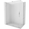 Mexen Velar tolóajtós zuhanykabin 150 x 85 cm, zúzott, króm - 871-150-085-31-01