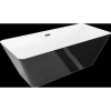 Mexen Velo Slim szabadon álló kád 170 x 75 cm, fehér/fekete, fekete túlfolyó - 52811707575-70