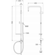 Mexen X zuhanyoszlop, Fehér - 7939199-20 csaptelep