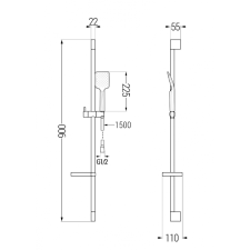 Mexen Zero DS62 kád készlet, Króm - 71103DS62-00 fürdőkellék