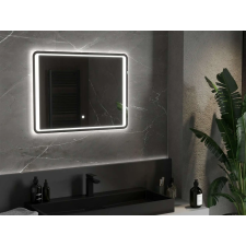 Mexen Zusa LED Tükör - 80x60 cm, Páramentesítővel fürdőszoba bútor