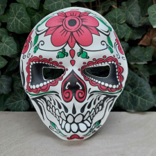 Mexikói Jellegű Díszes Koponya maszk, Halloween felnőtt maszk álarc jelmez 2sz jelmez