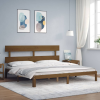  mézbarna tömör fa ágykeret fejtámlával 200 x 200 cm