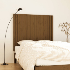 mézbarna tömör fenyőfa fali fejtámla 127,5x3x110 cm ágy és ágykellék
