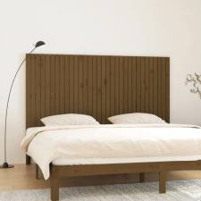  mézbarna tömör fenyőfa fali fejtámla 204x3x110 cm ágy és ágykellék