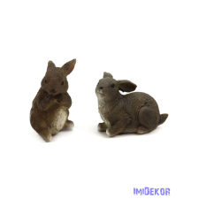  Mezei nyuszi figura 9,5 cm - Szürke dekorációs kellék
