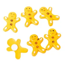  Mézeskalács figura poly 3cm 6db-os dekorációs kellék