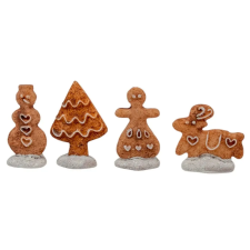  Mézeskalács figura poly 4,5cm 4db-os dekorációs kellék