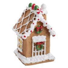 Mézeskalács házikó - 10 cm - poliresin karácsonyi dekoráció