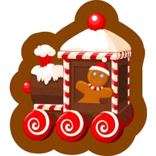  Mézeskalács vonat Gingy Karácsonyi formapárna, díszpárna 40x35 cm Velúr lakástextília
