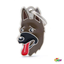  MF GERMAN SHEPERD 4,2x2,5 cm gravírozható biléta nyakörv, póráz, hám kutyáknak