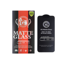 MG AntiGlare Full Glue matt üvegfólia iPhone 15 Plus, fekete mobiltelefon kellék