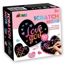 MG DYSTRYBUCJA Avenir: Szív alakú karckép jegyzettömb - 50 db-os kreatív és készségfejlesztő